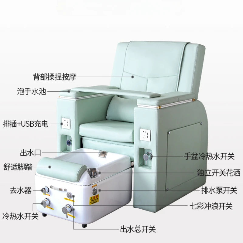 Comfort Modern Pedicure Chairs Salon Electric Massage Detailing Pedicure Chairs Luxury Nails Poltrona Pedicure Furniture HD50XZ