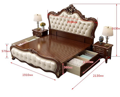 Full Size Bedroom Double Bed Children Mattresses Headboards Luxury Bed Comforter Set Modern Upholstered Lit Enfant Furniture