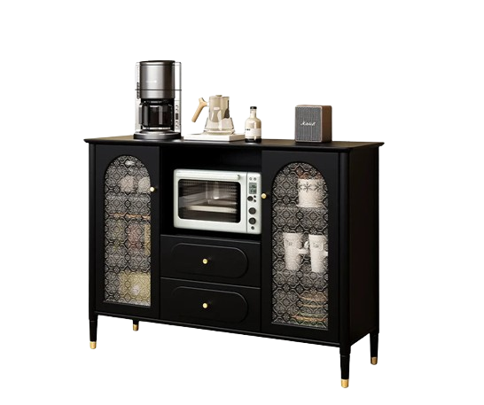 Kitchen Bar Black Sideboard Buffet Solid Wood Storage Entrance Hall Cabinet Luxury Corner Muebles De Cocina Bedroom Furniture