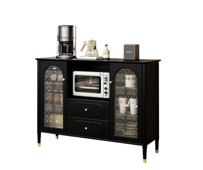 Kitchen Bar Black Sideboard Buffet Solid Wood Storage Entrance Hall Cabinet Luxury Corner Muebles De Cocina Bedroom Furniture