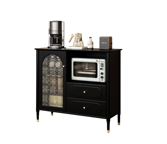 Kitchen Bar Black Sideboard Buffet Solid Wood Storage Entrance Hall Cabinet Luxury Corner Muebles De Cocina Bedroom Furniture