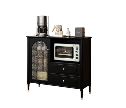 Kitchen Bar Black Sideboard Buffet Solid Wood Storage Entrance Hall Cabinet Luxury Corner Muebles De Cocina Bedroom Furniture