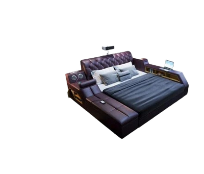 Multifonction Luxury Double Bed Master King Size Modern Frame Double Bed Bedroom Genuine Leather Cama Box Casal Room Furniture