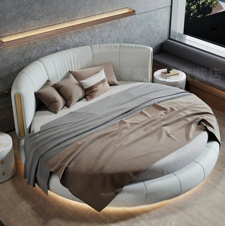 Unique Elegant Double Bed Frame Modern Luxury Comferter Bed King Size Letto Matrimoniale Bedroom Furniture