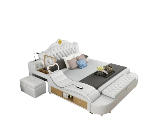 Storage Frame Smart Bed House Luxury Modern Hotel King Size Smart Bed Princess Girls Boys Cama Box Casal Bedroom Furniture