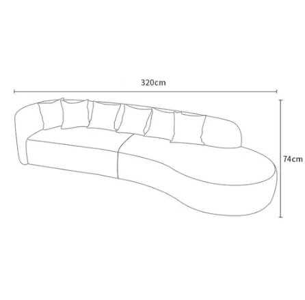 Curve Living Room Sofa Reception Nordic Minimalist Ergonomic Couchs Designer Unique Canape Salon Prefabricated