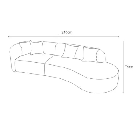 Curve Living Room Sofa Reception Nordic Minimalist Ergonomic Couchs Designer Unique Canape Salon Prefabricated