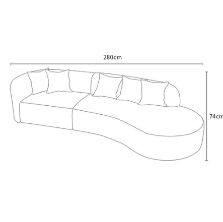 Curve Living Room Sofa Reception Nordic Minimalist Ergonomic Couchs Designer Unique Canape Salon Prefabricated