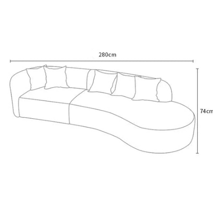 Curve Living Room Sofa Reception Nordic Minimalist Ergonomic Couchs Designer Unique Canape Salon Prefabricated