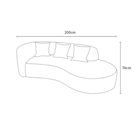 Curve Living Room Sofa Reception Nordic Minimalist Ergonomic Couchs Designer Unique Canape Salon Prefabricated