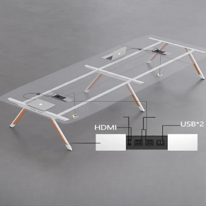 Long table meeting room table and chair combination modern simple office long meeting