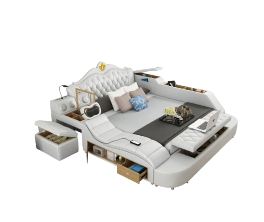 Storage Frame Smart Bed House Luxury Modern Hotel King Size Smart Bed Princess Girls Boys Cama Box Casal Bedroom Furniture