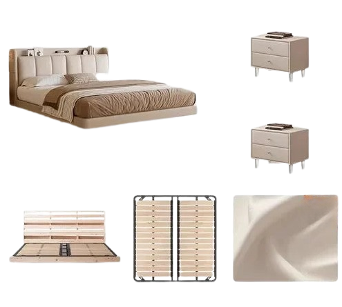 Royal Luxury Double Bed Modern Whitr King Headboard Frame Double Bed Girl Sleeping Letti Matrimoniali Furniture For Bedroom