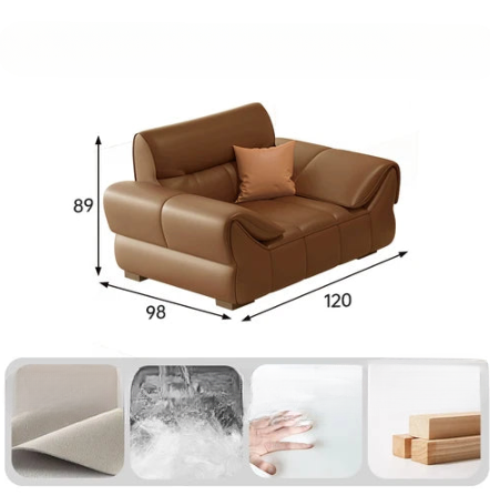 Nordic Minimalist Sofa Genuine Leather Luxury Modern Modular Sofa Living Room Lounge Kanapy I Sofy Do Salony Home Decor