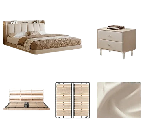 Royal Luxury Double Bed Modern Whitr King Headboard Frame Double Bed Girl Sleeping Letti Matrimoniali Furniture For Bedroom