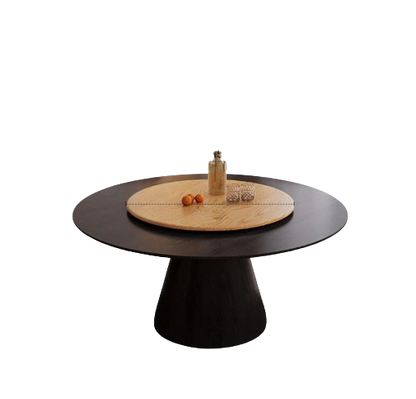 Wood Modern Dining Table 8 People Living Round Turntable Dining Table Chair Luxury Muebles Para El Hogar Kitchen Furniture