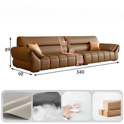 Nordic Minimalist Sofa Genuine Leather Luxury Modern Modular Sofa Living Room Lounge Kanapy I Sofy Do Salony Home Decor