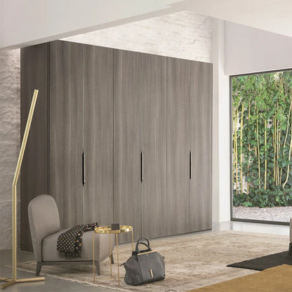 Professional Wholesale Luxury Classic Grey-Black Simple Design Wooden  Wardrobe