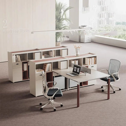 Legs Study Office Desk Executive Storage Bookshelf Setup Standing Computer Desks Writing Shelf Mesa De Computador Furnitures