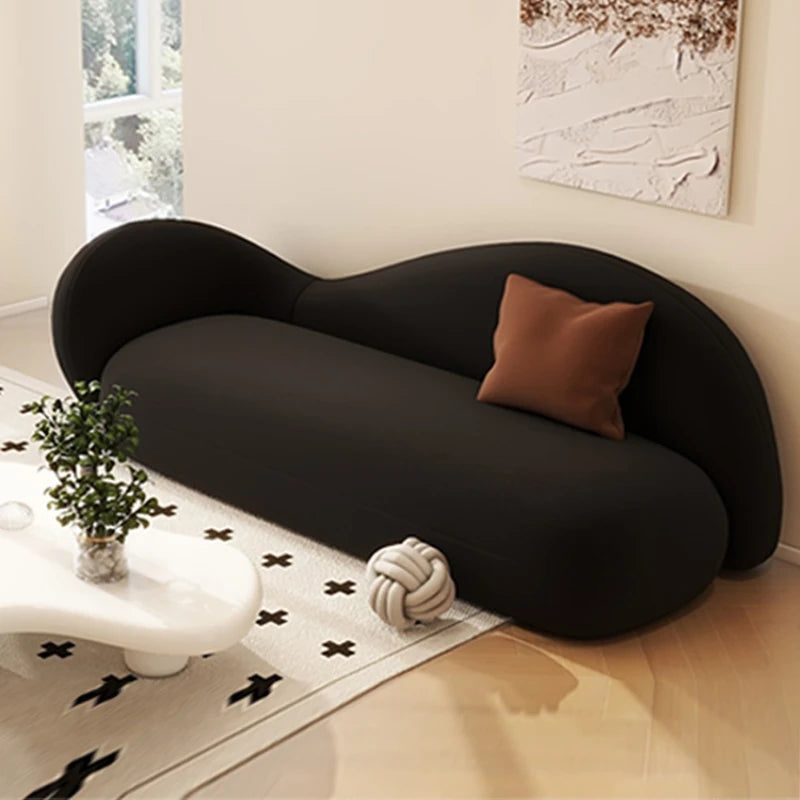 Nordic Black Unique Sofas Two Seater Cozy Armchair Lazy Sofas Hotel Floor Lounge Luxury Divani Da Soggiorno Home Furniture