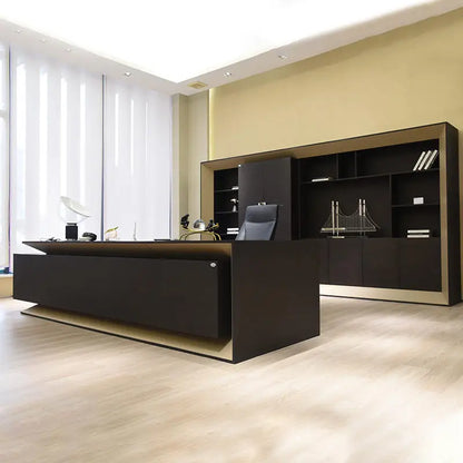 High-End Luxury Furniture Wooden L Shape CEO Office Desk Muebles Executive Office Table