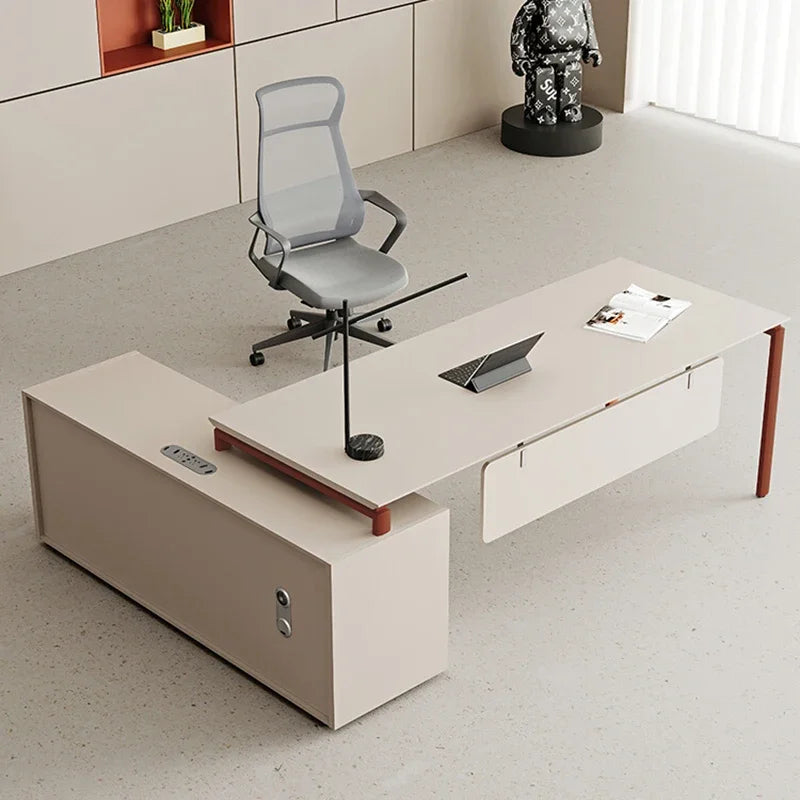 Corner Conference Shaped Desk  Drawers Makeup Work Executive Office Desk Standing Modern Mesa De Escritorio Desk Accessories