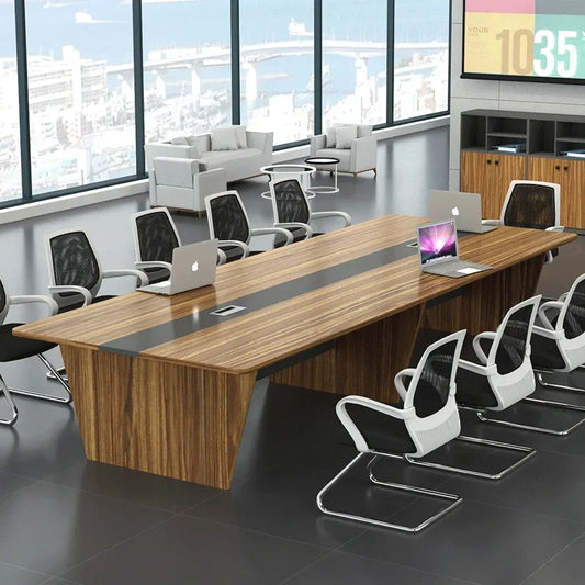 Conference table, long table, simple modern training table, conference room table and chair combination