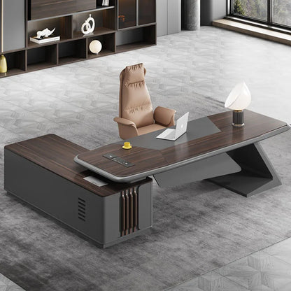 Furniture Room Office Reception Desk Executive Simple L Shaped Table Accessories Multifunctional Corner Computer Escritorio Home