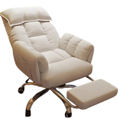 Fancy Rotating Relax Office Chair Low Price Design Comfy Computer Office Chair Cute White Modern Sandalye Salon Furniture