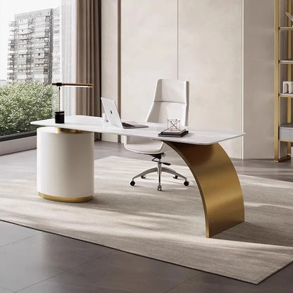 Luxury Modern Office Desks Executive Computer Desktop Work Office Desks Writing Study Mesa Escritorio Office Furniture WN50OD