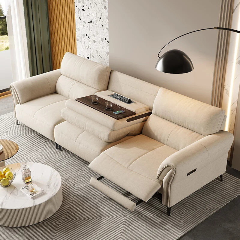 Accent Electric Recliner Sofa Leather Floor White Office Luxury Living Room Sofas Lazy Modern Divani Da Soggiorno Set Furniture