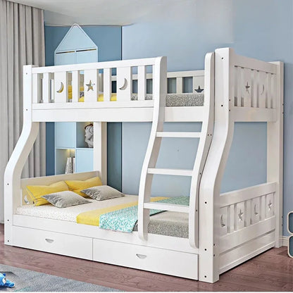 Luxury Royal Double Bed Nordic Modern Whitr Kids Girl Frame Double Bed Boys Design