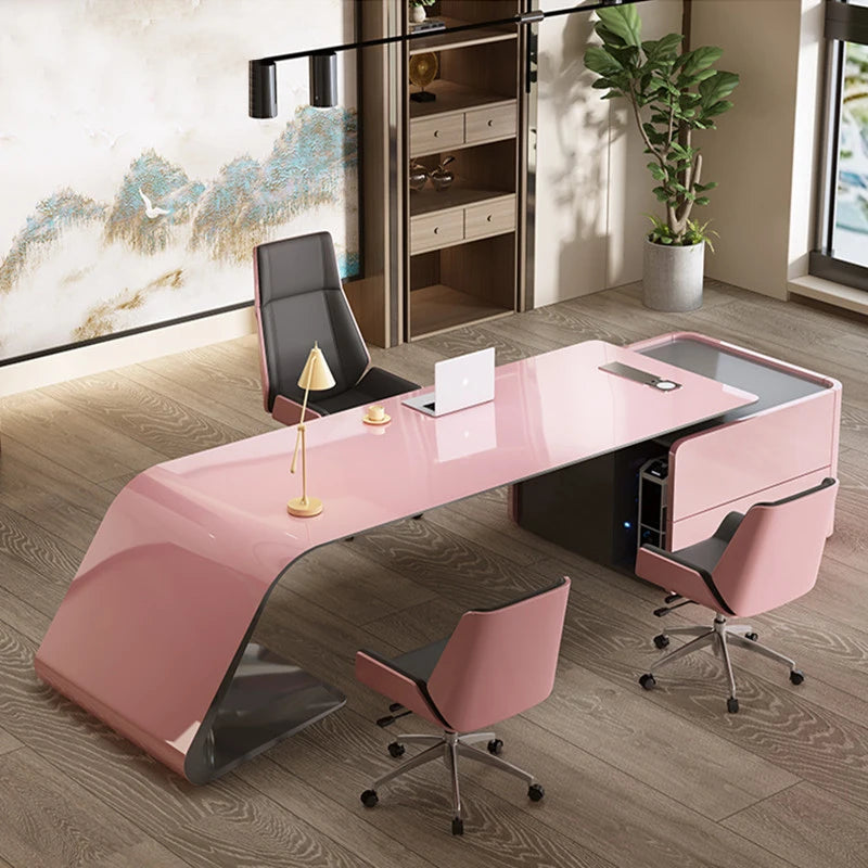 Executive Storage Office Desks Boss Workstation Minimalist Designer L Shaped Office Desk Modern Mesas De Escritorio Furnitures