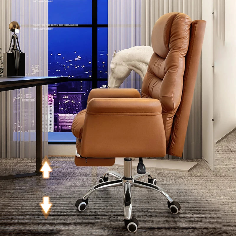 Ergonomic Office Chairs Computer Recliner Leather Study Nordic Chair Executive Living Room Sofas Cadeira De Escritorio Furniture