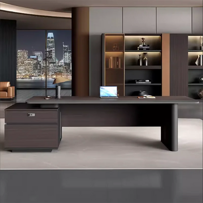 Drawers Boss Office Desk Writing Luxury Work Executive Storage Desktop Office Table L Shape Tavolo Gaming Modern Furniture