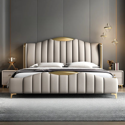 Modern Luxury Double Bed King Size Italian Comferter Bed Loft Leather Camas De Dormitorio Bedroom Set Furniture