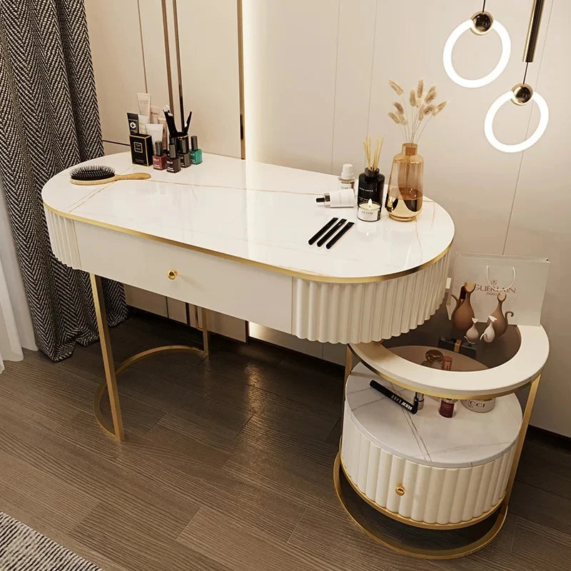 Modern Luxury Dressing Table Bedroom Nordic Style Girls Makeup Dressing Table Organizers Storage Penteadeira Home Furniture