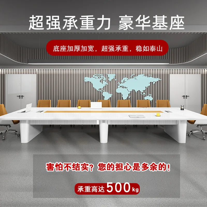 Office furniture conference table simple modern fashion conference room rectangular reception table chair combination