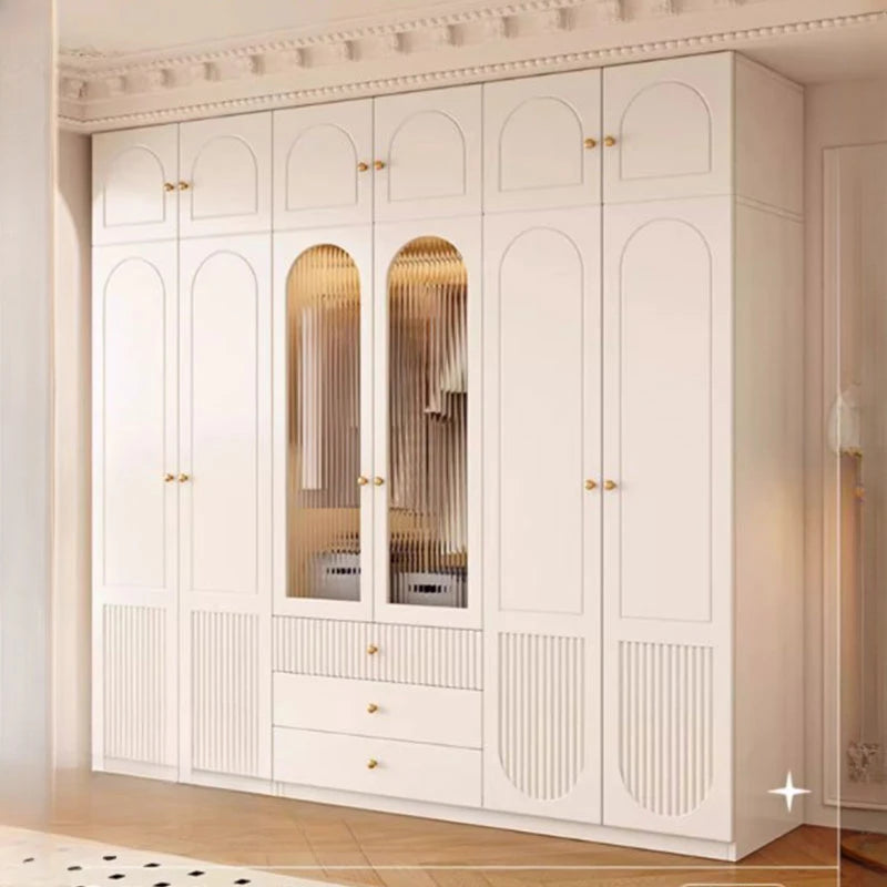 Luxury Multilayer Wardrobe Exhibit Wood Queen Open Closets Room Wardrobe Drawers Shelf Rangement Chambre Bedroom Furniture