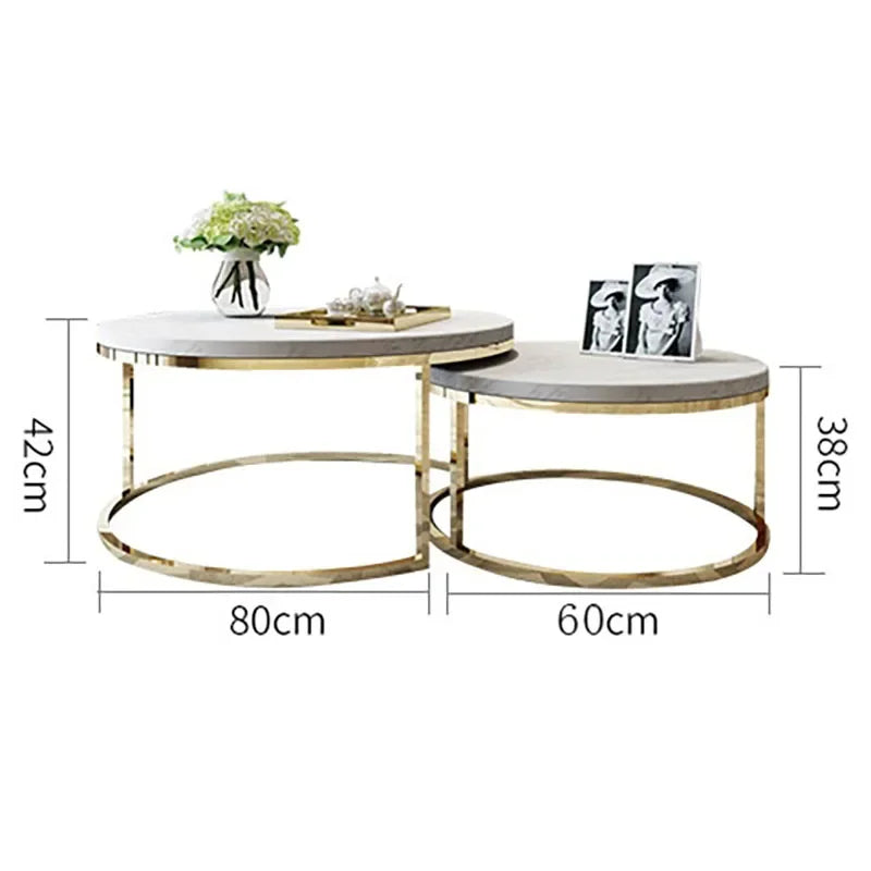 Modern White Coffee Tables Luxury Simple Premium Minimalist Side Table Marble Effect Aesthetic Mesa De Centro Home Furniture