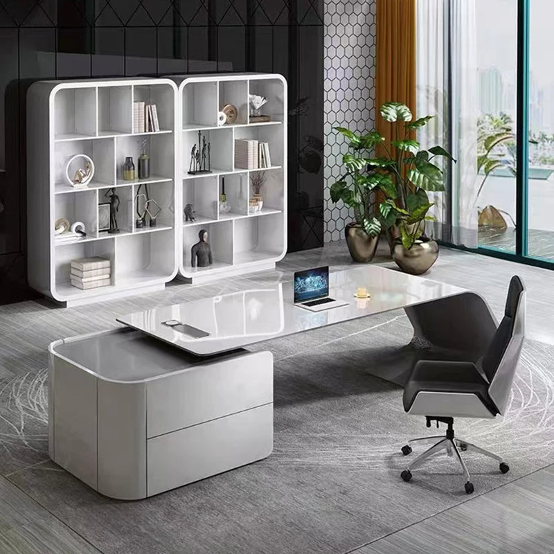 Nail Study Computer Table Desk Gaming Small Executive White Desk Corner Office Kawaii Mesa Para Computador Nordic Furniture