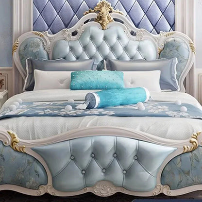 Royal Luxury Kids Double Bed Modern Home King Baby Frame Double Bed Bedding Living Room Letti Matrimoniali Bedroom Furniture