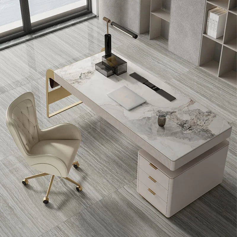 Modern Creative Design Office Computer Desk With Slate Top Luxury Home Office Desk Executive Table Furniture