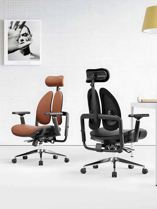 Luxurious Design Office Chair Leather Lumbar Support Computer Boss Office Chair Home Cadeira De Escritorio Office Furniture Lazy