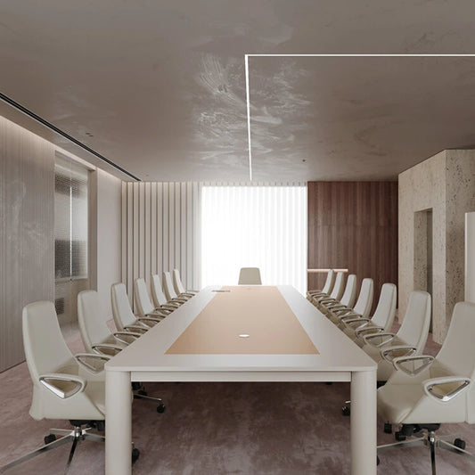 Large conference table, long table, modern and minimalist employee training table, conference room table, chair, office