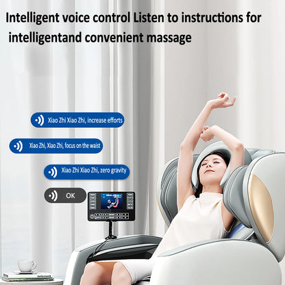 HFR 2024 Massage Chair 4D Full Body Recliner Zero Gravity Office Chair Yoga Stretch Intelligent Body Detection Bluetooth Speaker