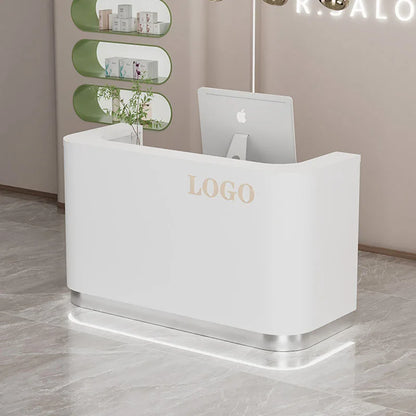 White Front Reception Desk Podium Church Conference Pulpit Standing Reception Desk Office Balie Receptie Luxury Furniture