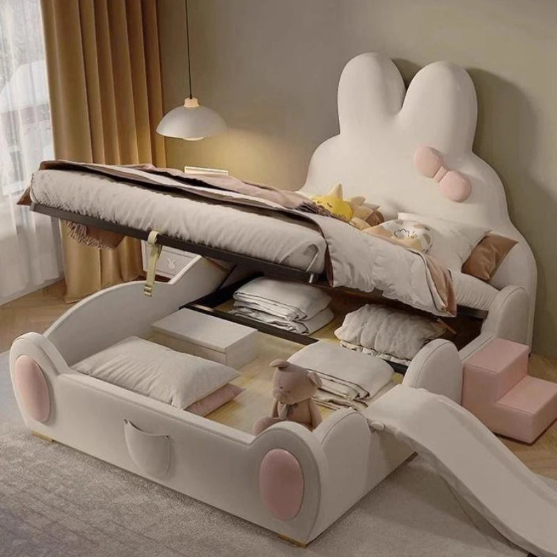 Modern Luxury Children Bed Wooden Pretty Unique Room Frame Children Bed Princess Girls Boys Cama Matrimonial Bedroom Furniture