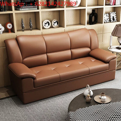 Customized leather sofa bed, dual-use, multi-functional small family, net red, foldable living room, double with storage comb