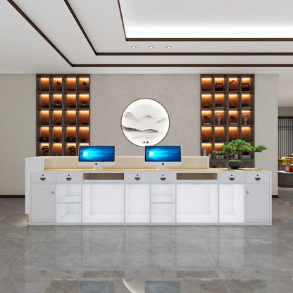 Beauty Salon Reception Desks Office Podium Church Luxury Futuristic Reception Desks Lectern Bancone Reception Office Furniture